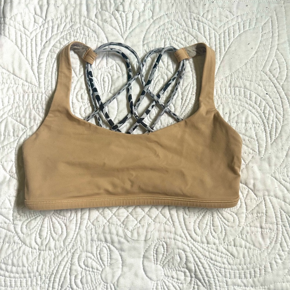 Lululemon Creamsicle Free to Be Wild sports bra